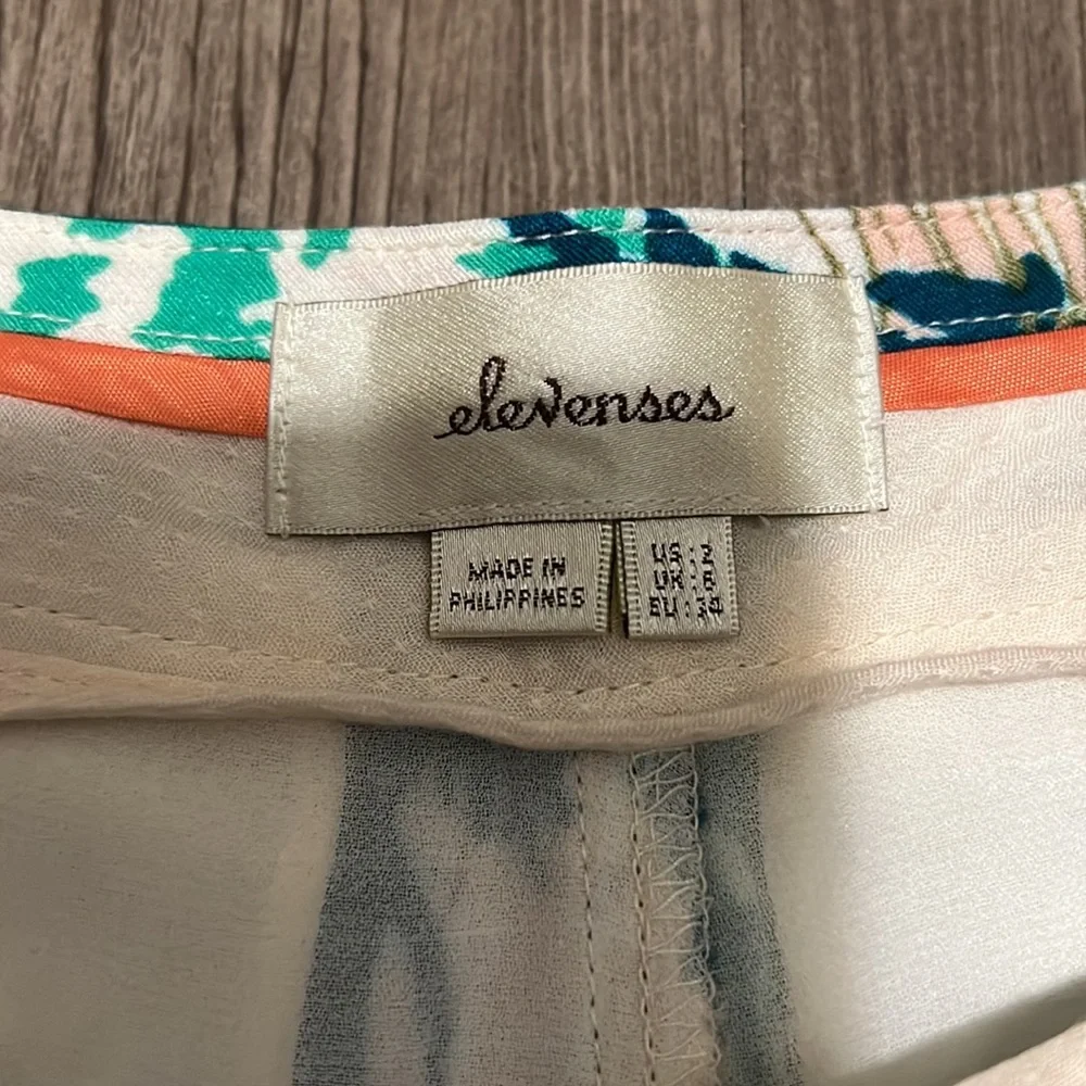 Anthropologie Elevenses Skort Tropical Pattern - Picture 3 of 9